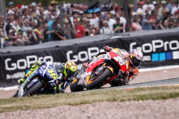 GP d'Allemagne 2015, Sachsenring, MotoGP. Photo : motogp.com Malgré l'énorme pression, Dani Pedrosa a résisté à Valentino Rossi. Beau duel !